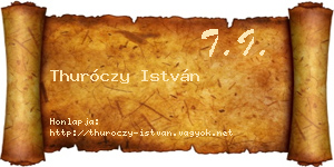 Thuróczy István névjegykártya