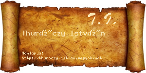 Thuróczy István névjegykártya