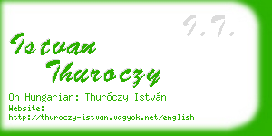 istvan thuroczy business card