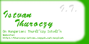 istvan thuroczy business card